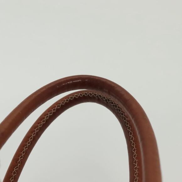 CELINE Macadam Canvas Hand Bag Pvc Leather Brown Gold - Picture 8 of 13